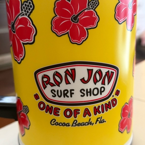 Vintage 90'S RON JON USA Travel Mug Tropical Surf Shop Cocoa Beach Florida - Picture 2 of 6